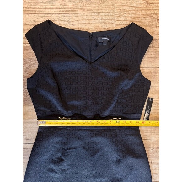 Tahari ASL Dress Black Sleeveless Textured Lined Size 8 NWT - Picture 5 of 5